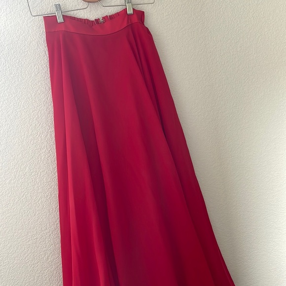Floor Length Red Prom Skirt - Picture 1 of 4